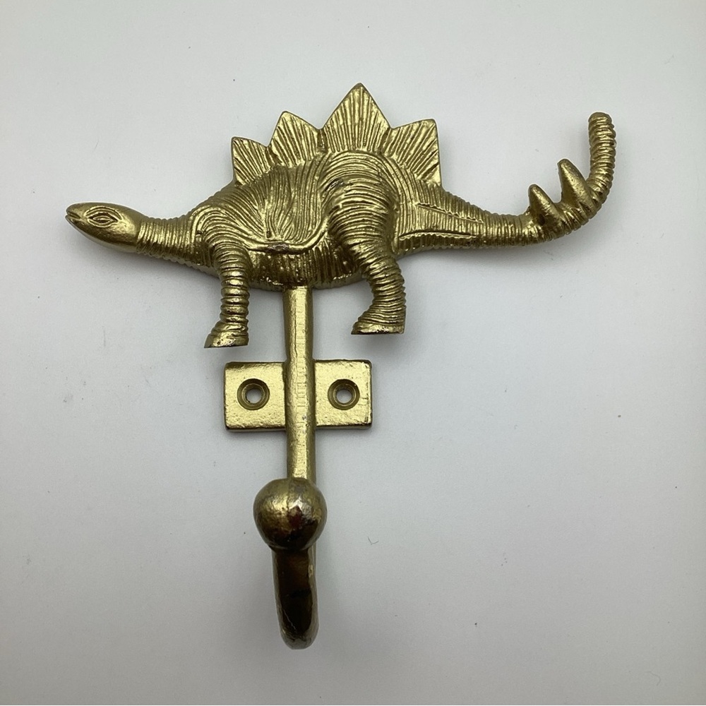 Brass Dinosaur Hook Wall Hanger Holder Hanging Coat Towel Clothes Dino